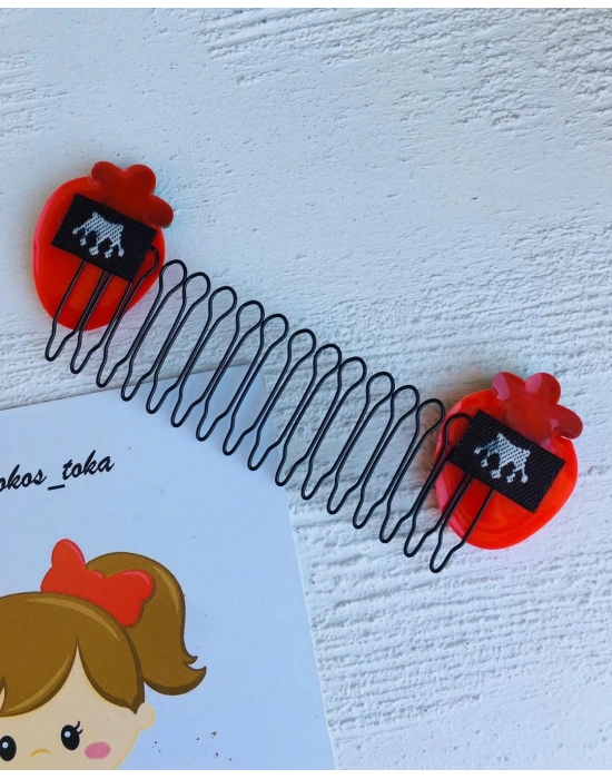 Çilek Desenli Tarak Toka