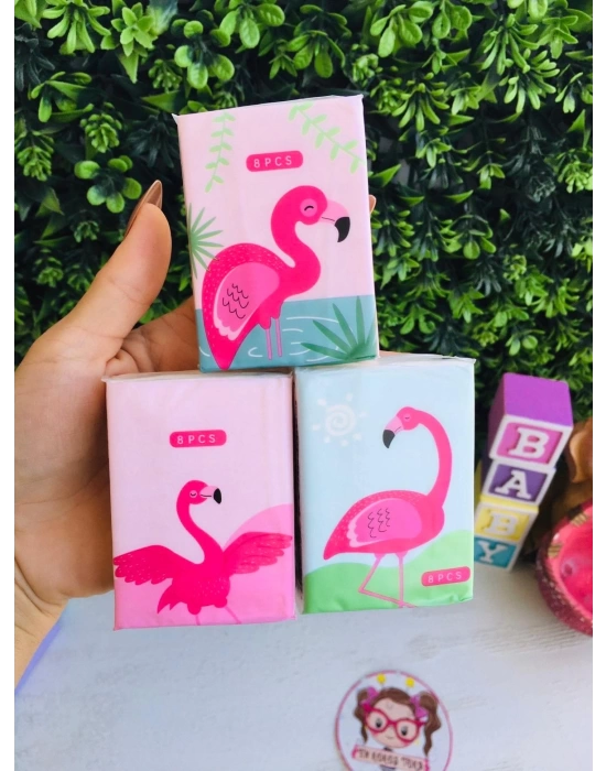 Flamingo Figürlü Mendil
