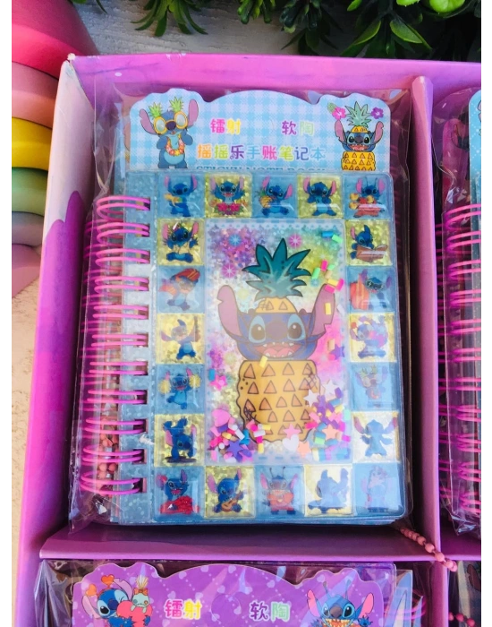 İçi Boncuklu Stickerlı Not Defteri