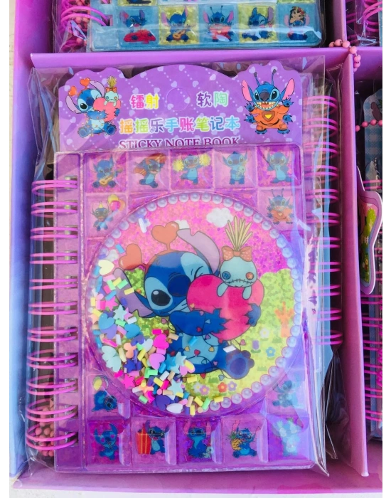 İçi Boncuklu Stickerlı Not Defteri