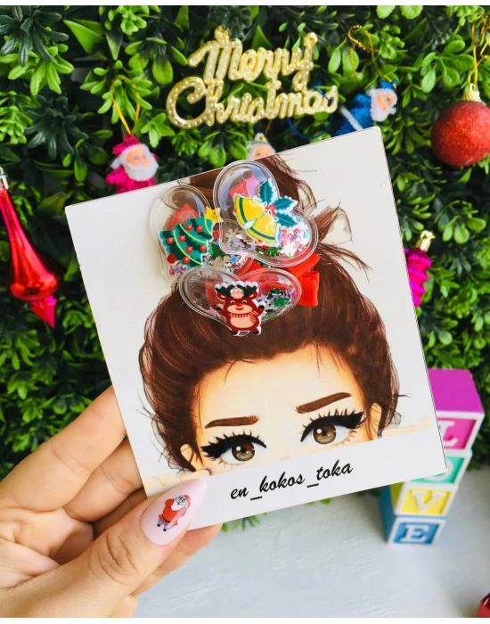 İçi Pullu Klips Yılbaşı Tokalar