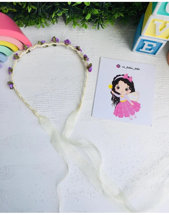 İnci Detaylı Çiçekli Taç