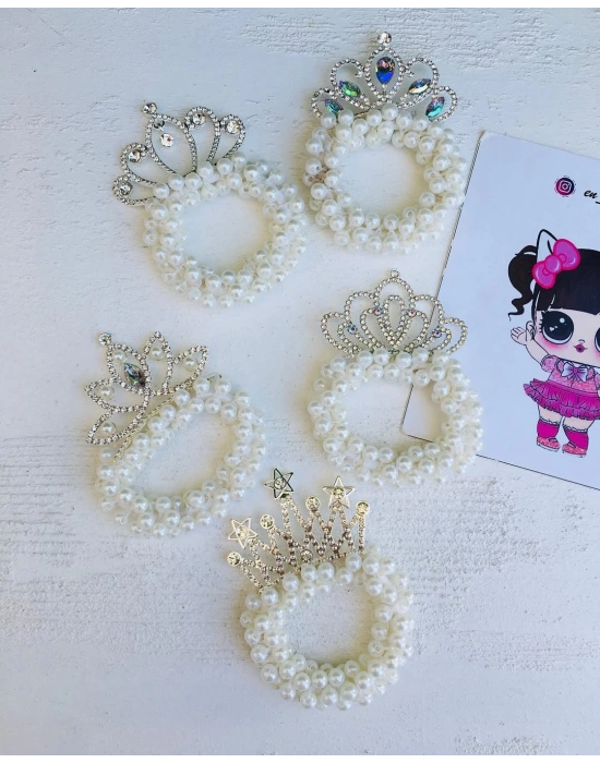 İnci Detaylı Prenses Toka