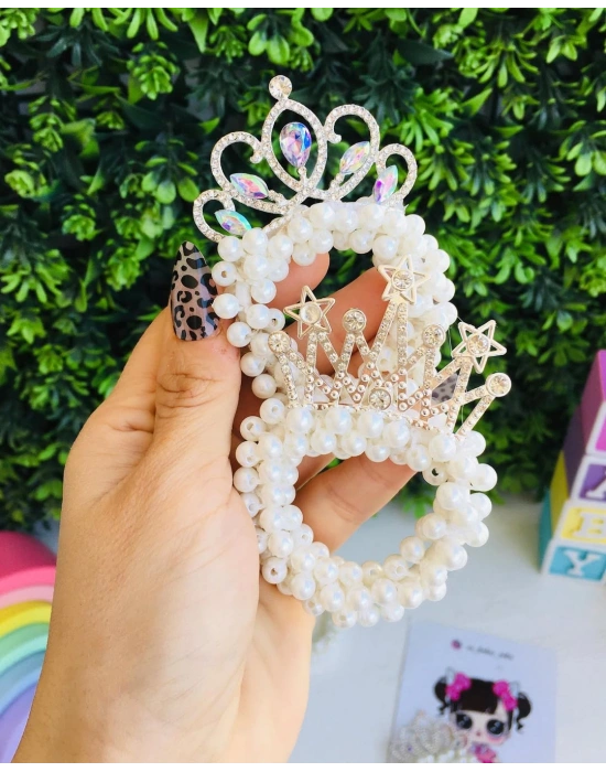 İnci Detaylı Prenses Toka