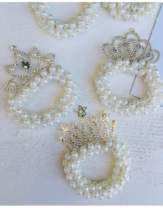 İnci Detaylı Prenses Toka