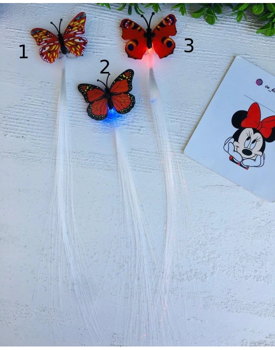 Işıklı Kelebek Pens Tokalar