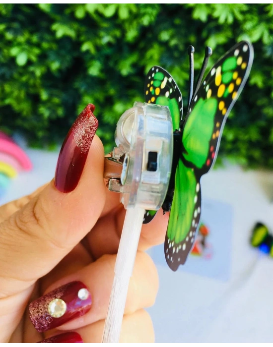 Işıklı Kelebek Pens Tokalar