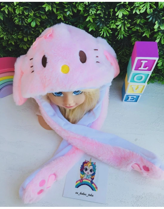 Işıklı Peluş Zıplayan Kulaklı Şapkalar