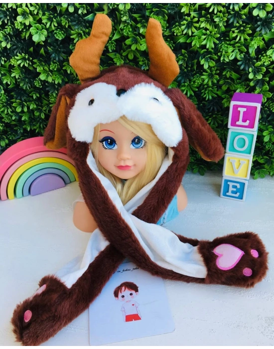 Işıklı Peluş Zıplayan Kulaklı Şapkalar