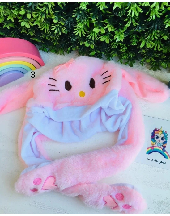 Işıklı Peluş Zıplayan Kulaklı Şapkalar