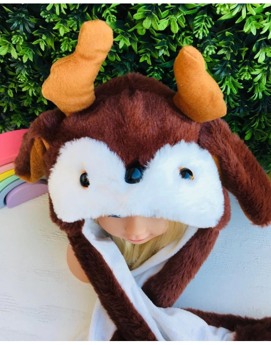 Işıklı Peluş Zıplayan Kulaklı Şapkalar