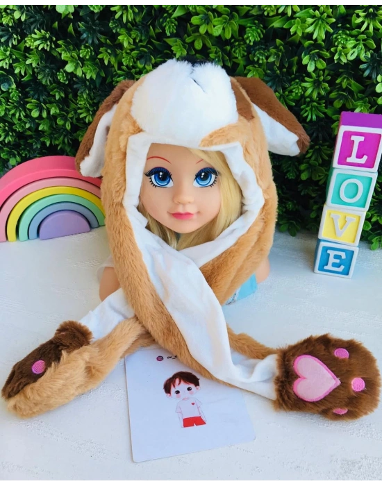 Işıklı Peluş Zıplayan Kulaklı Şapkalar