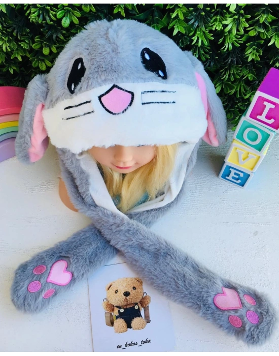 Işıklı Peluş Zıplayan Kulaklı Şapkalar