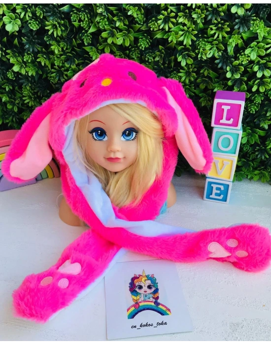 Işıklı Peluş Zıplayan Kulaklı Şapkalar