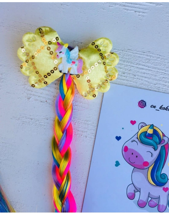 Işıllı Unicorn Örgü Yapay Saç