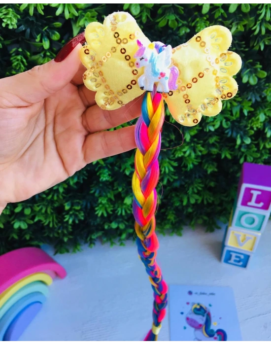 Işıllı Unicorn Örgü Yapay Saç