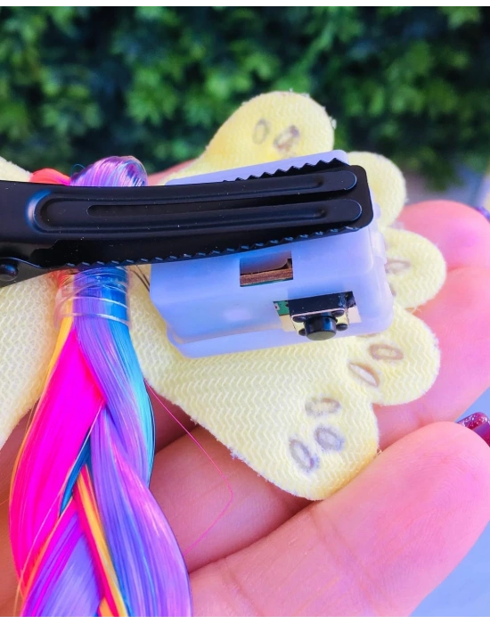 Işıllı Unicorn Örgü Yapay Saç