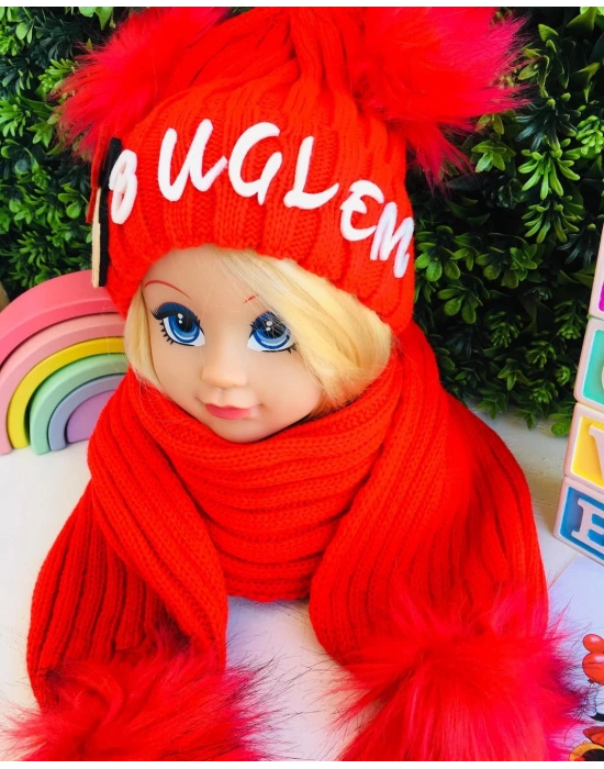 İsme Özel Triko Atkı Bere Takımı