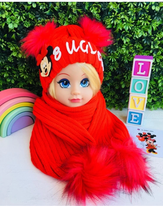 İsme Özel Triko Atkı Bere Takımı