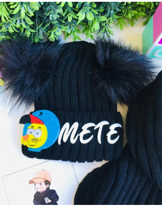 İsme Özel Triko Atkı Bere Takımı