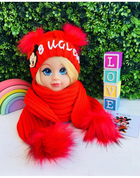 İsme Özel Triko Atkı Bere Takımı