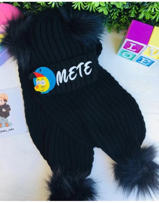 İsme Özel Triko Atkı Bere Takımı