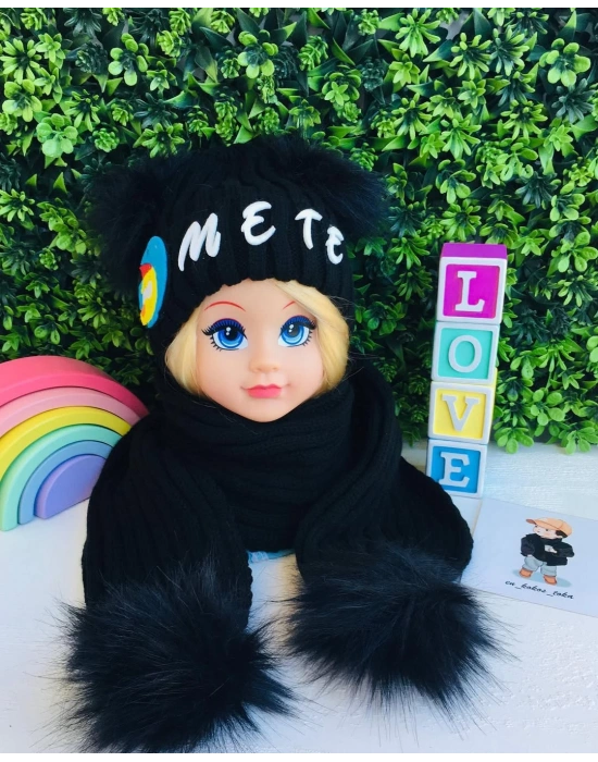 İsme Özel Triko Atkı Bere Takımı