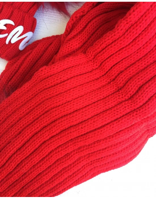 İsme Özel Triko Atkı Bere Takımı