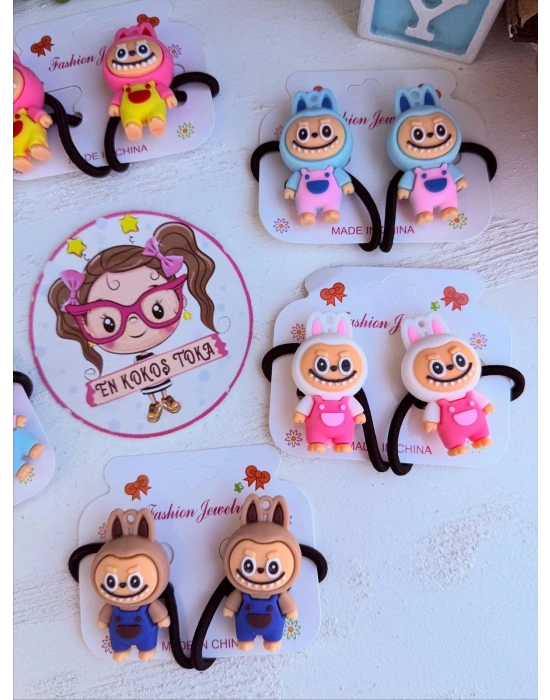 Kabartmalı Labubu Lastik Toka