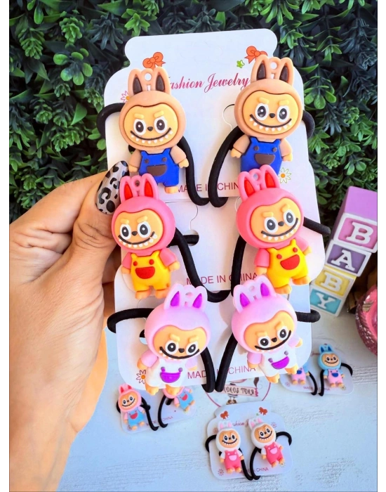 Kabartmalı Labubu Lastik Toka