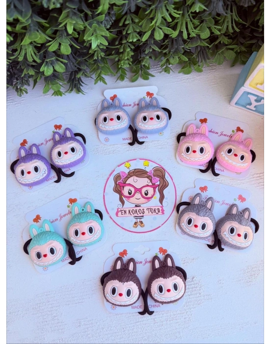 Kabartmalı Labubu Lastik Toka