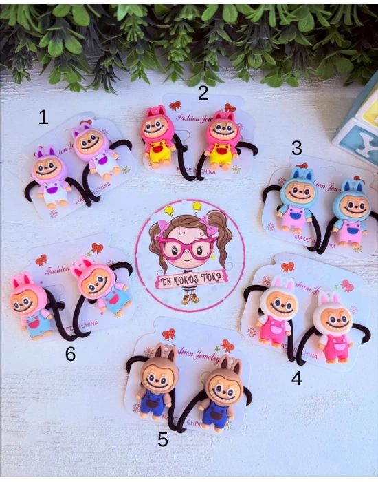 Kabartmalı Labubu Lastik Toka