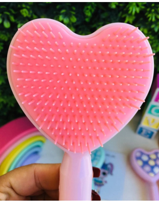 Kalp Detaylı Muhteşem Çocuk Tarağı