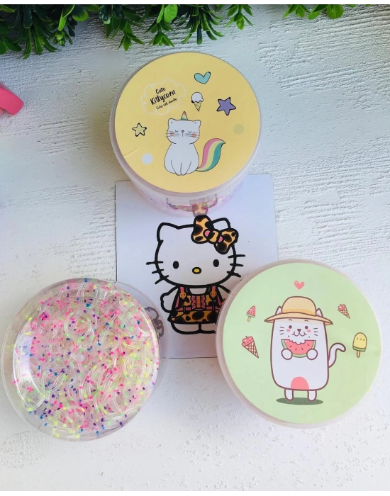 Kedicik Desenli Kutulu Tokalar