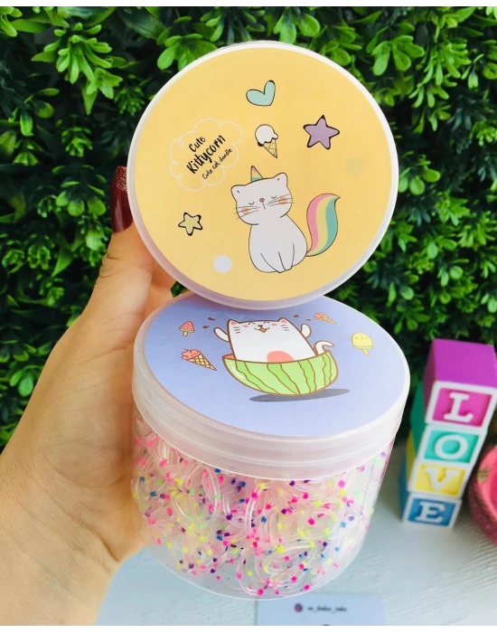 Kedicik Desenli Kutulu Tokalar