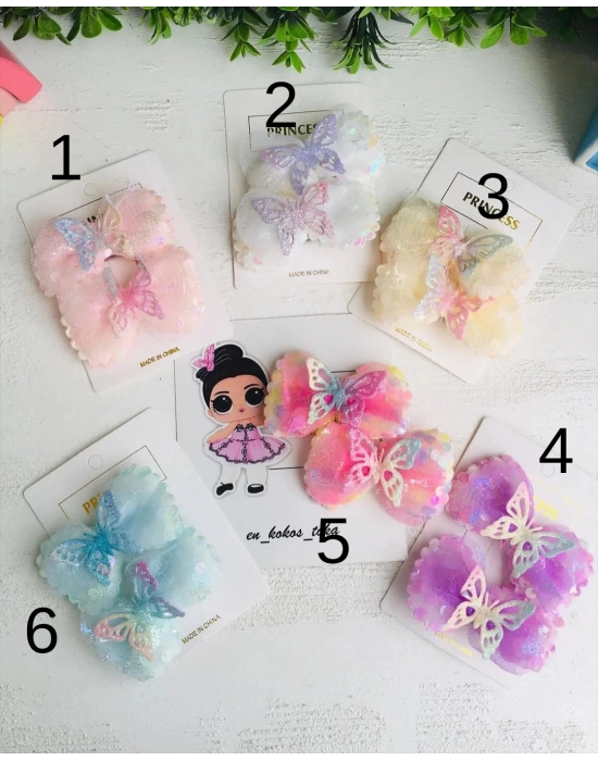 Kelebek Detaylı Klips Toka