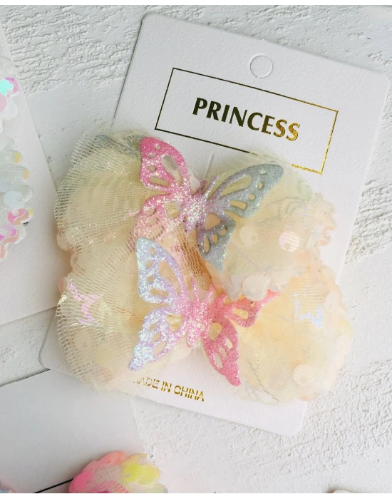 Kelebek Detaylı Klips Toka