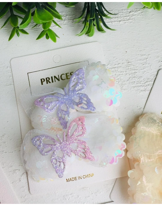 Kelebek Detaylı Klips Toka