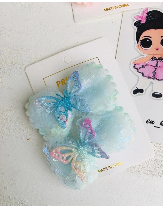 Kelebek Detaylı Klips Toka