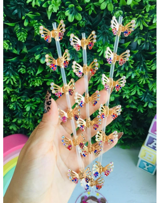 Kelebek Detaylı Mandal Toka