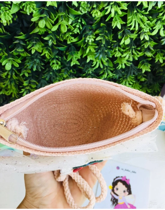 Kirazlı Hasır Çanta