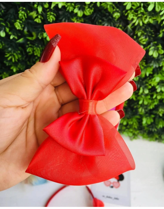 Kırmızı Tül Kurdale Taç