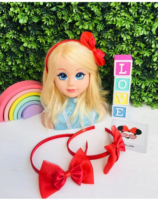 Kırmızı Tül Kurdale Taç