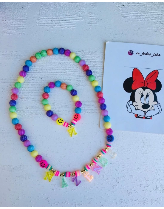 Kişiye Özel İsimli Kolye Bİleklik Seti