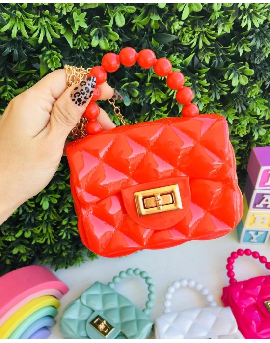 Kokoş Kulplu Slikon Çanta