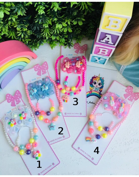 Kolye Bileklik Ve Klips Toka Seti