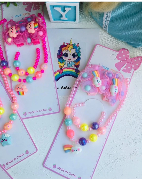 Kolye Bileklik Ve Klips Toka Seti