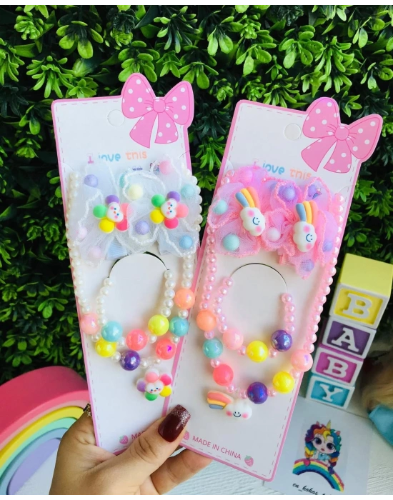 Kolye Bileklik Ve Klips Toka Seti