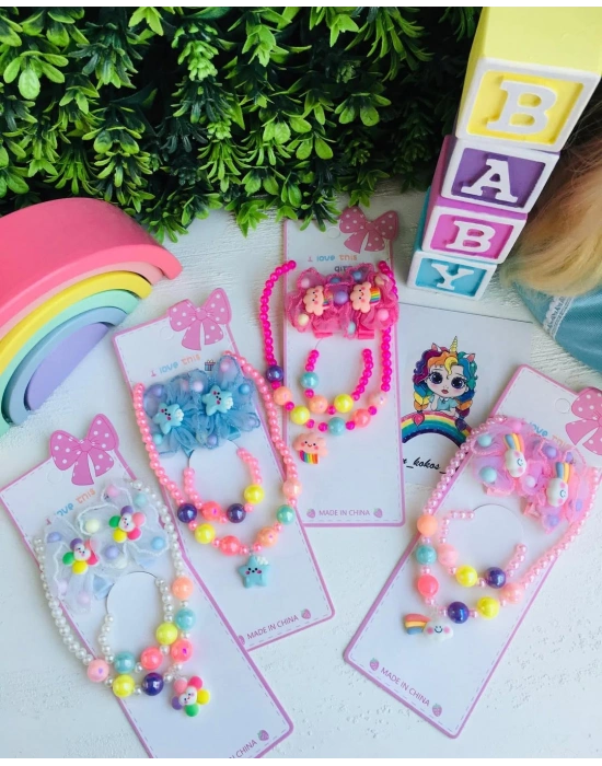 Kolye Bileklik Ve Klips Toka Seti