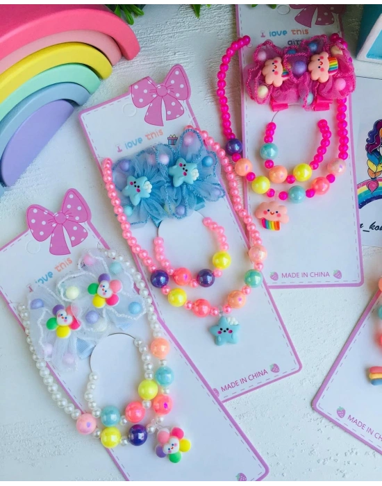 Kolye Bileklik Ve Klips Toka Seti